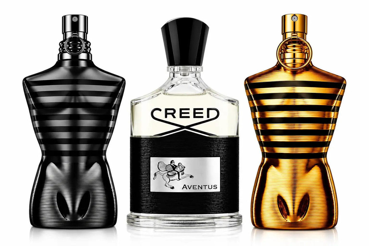 Le Male Elixir + Creed Aventus + Le Male Gold — 3-Piece Luxury Fragrance Bundle