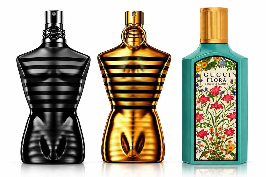 Le Male Elixir + Le Male Gold + Gucci Flora — 3-Piece Luxury Fragrance Bundle