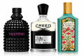 Valentino Uomo born in roma extradose 100ml + Creed Aventus 100ml + Gucci Flora 100ml — 3-Piece Luxury Fragrance Bundle (Best Seller)
